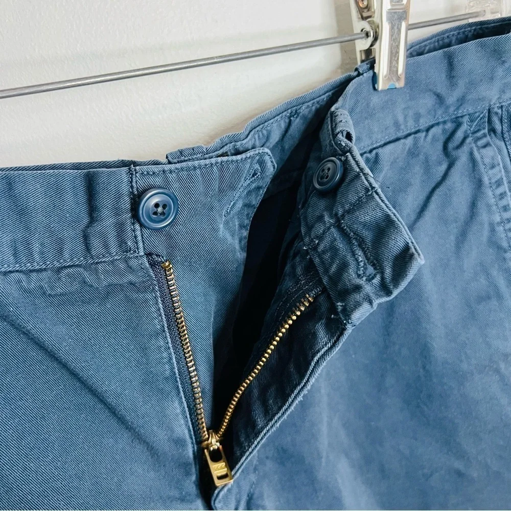 J. Crew Navy Cotton Twill Chino Shorts 33